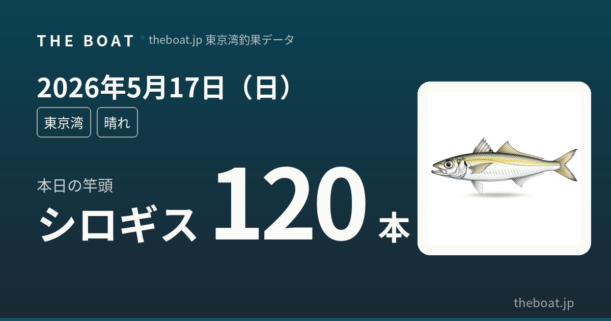 5月17日（日）東京湾釣果｜キス120本爆釣・アジ99本炸裂、マゴチ8船宿出船で本格シーズン突入
