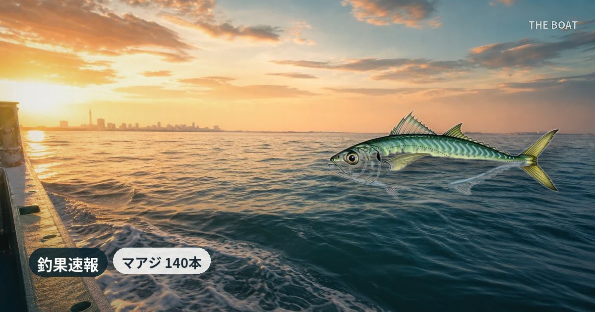 東京湾の船釣り釣果【7/13(月)】粂丸でマアジ140本爆釣・吉野屋タチウオ50本で湾全体が高活性