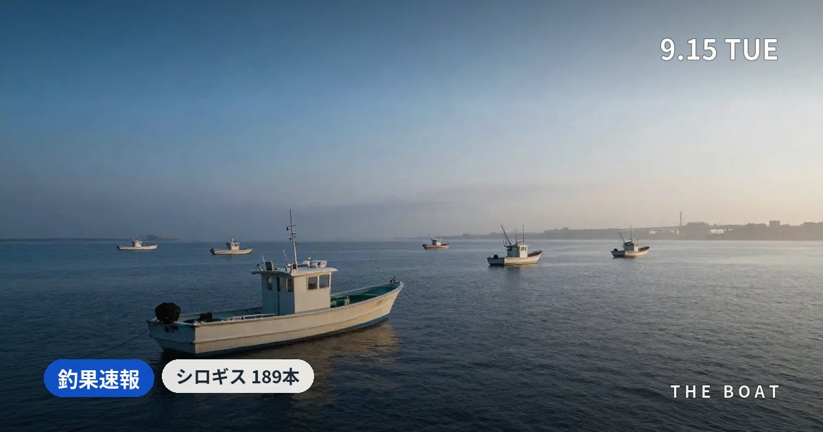 東京湾の船釣り釣果【9/15(火)】長崎屋シロギス189本・粂丸マアジ153本で雨の中も爆釣